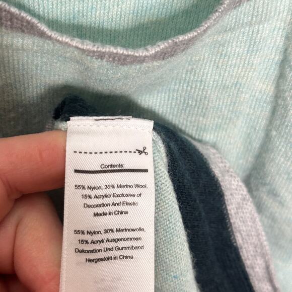 SMARTWOOL Shadow Pine Pocket Sweater in Frosty Green Merino Wool Sz L {3C9} - Picture 5 of 6